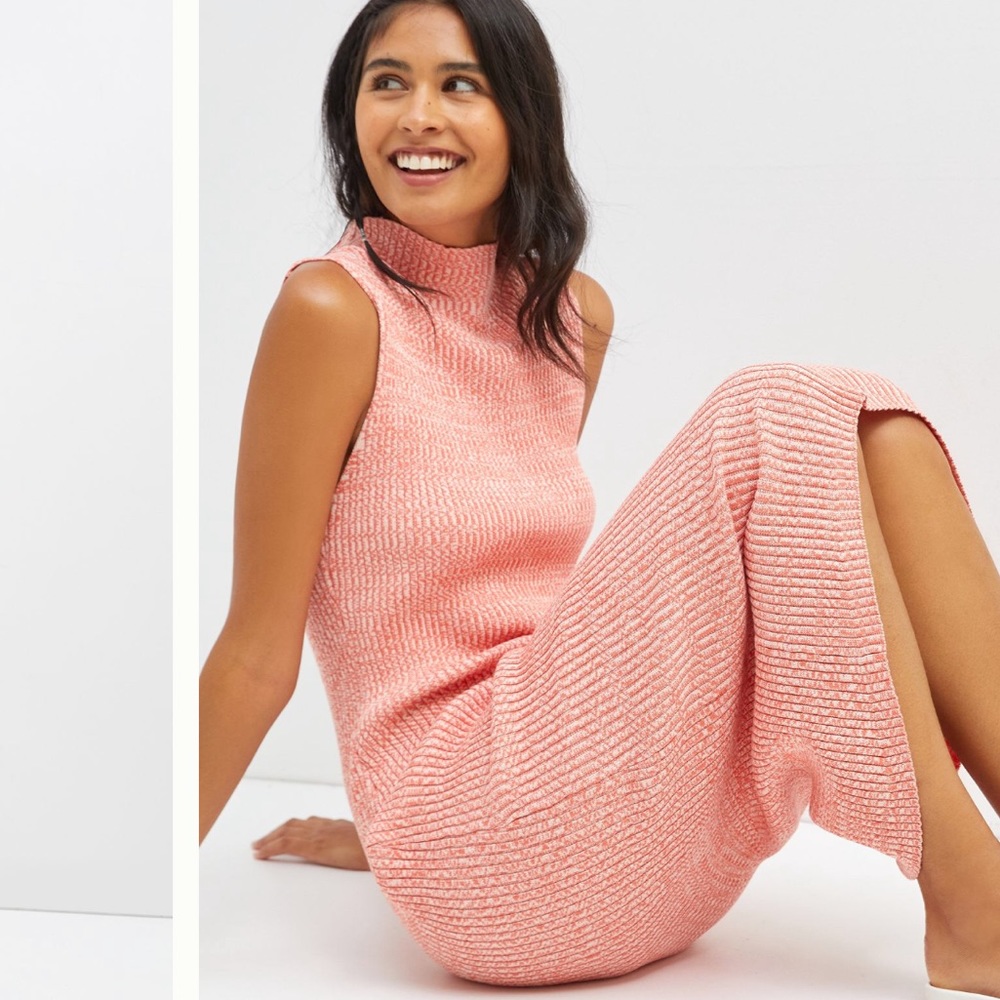 Anthropologie Mock Neck Midi Dress. Size L